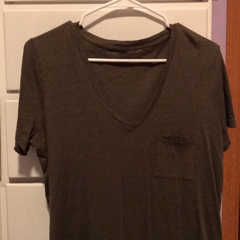 Madewell Army Green Short Sleeve